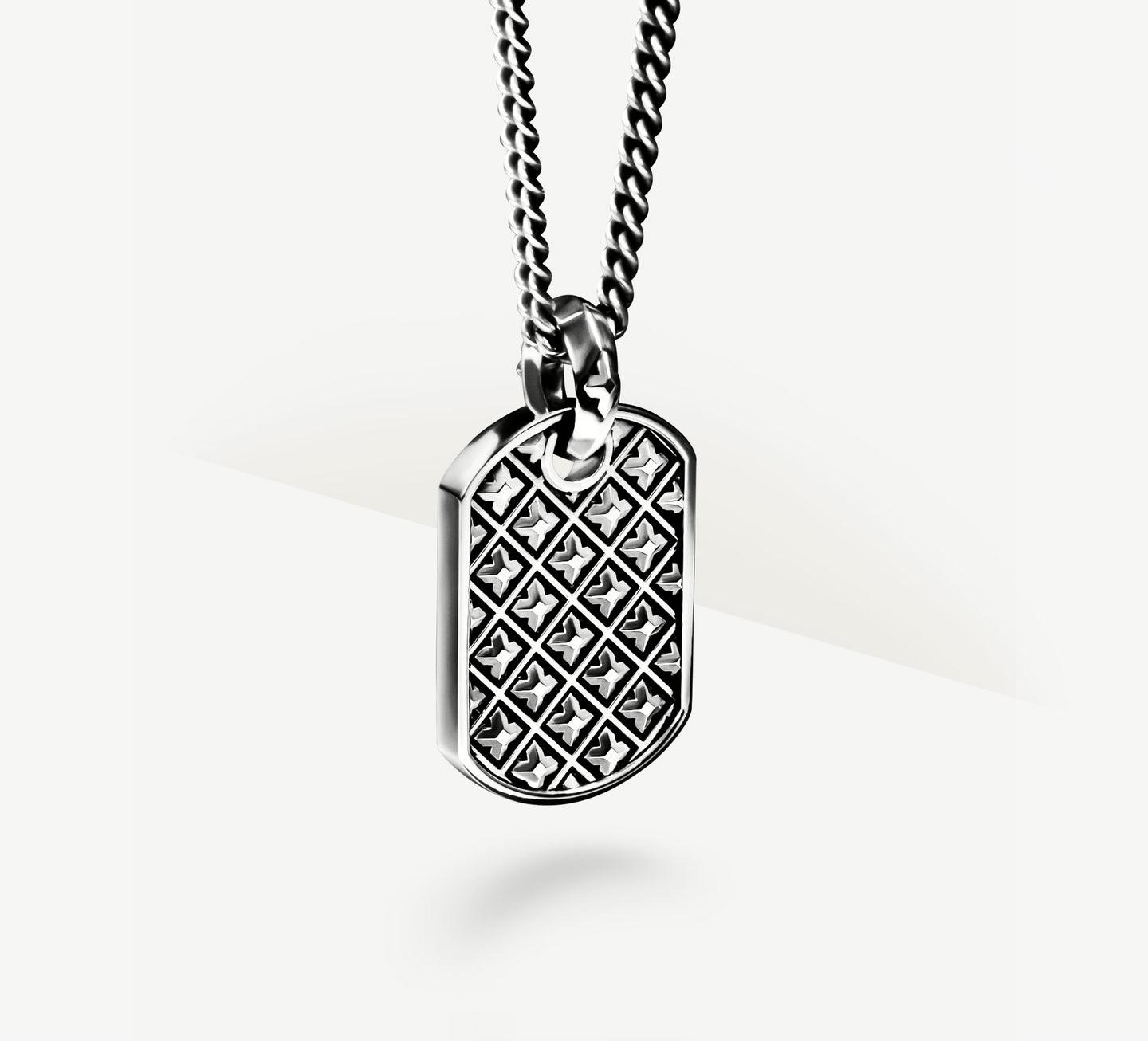 Box Crown Tag / Sterling Silver