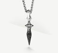 Star Dagger / Sterling Silver<br>w/Black Pavé Diamonds