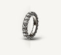 Thin STQ Crown Stacker Band Ring<br>in Sterling Silver