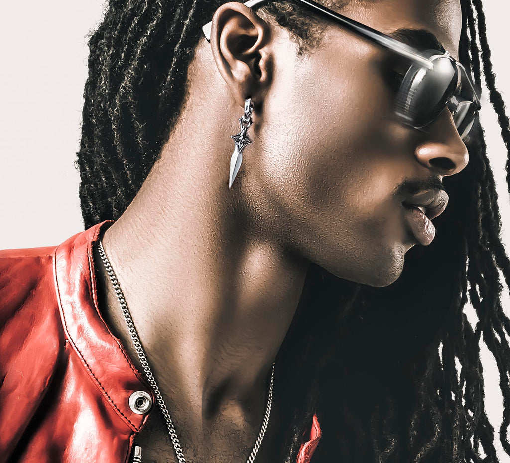 Star Dagger Earrings<br>in Sterling Silver