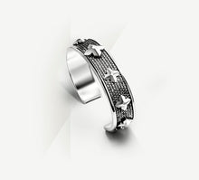 Load image into Gallery viewer, Phoenix Cuff / Sterling Silver&lt;br&gt;w/Black Pavé-Set Diamonds
