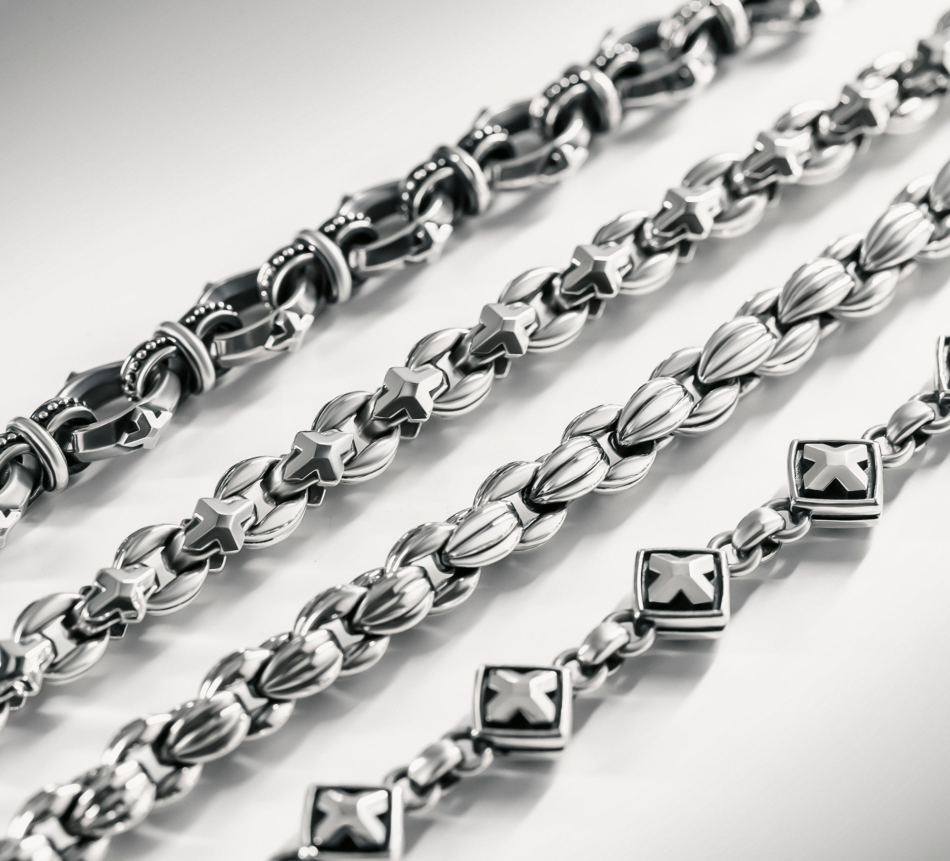 12.5 mm Box-Crown Bracelet<br>Sterling Silver