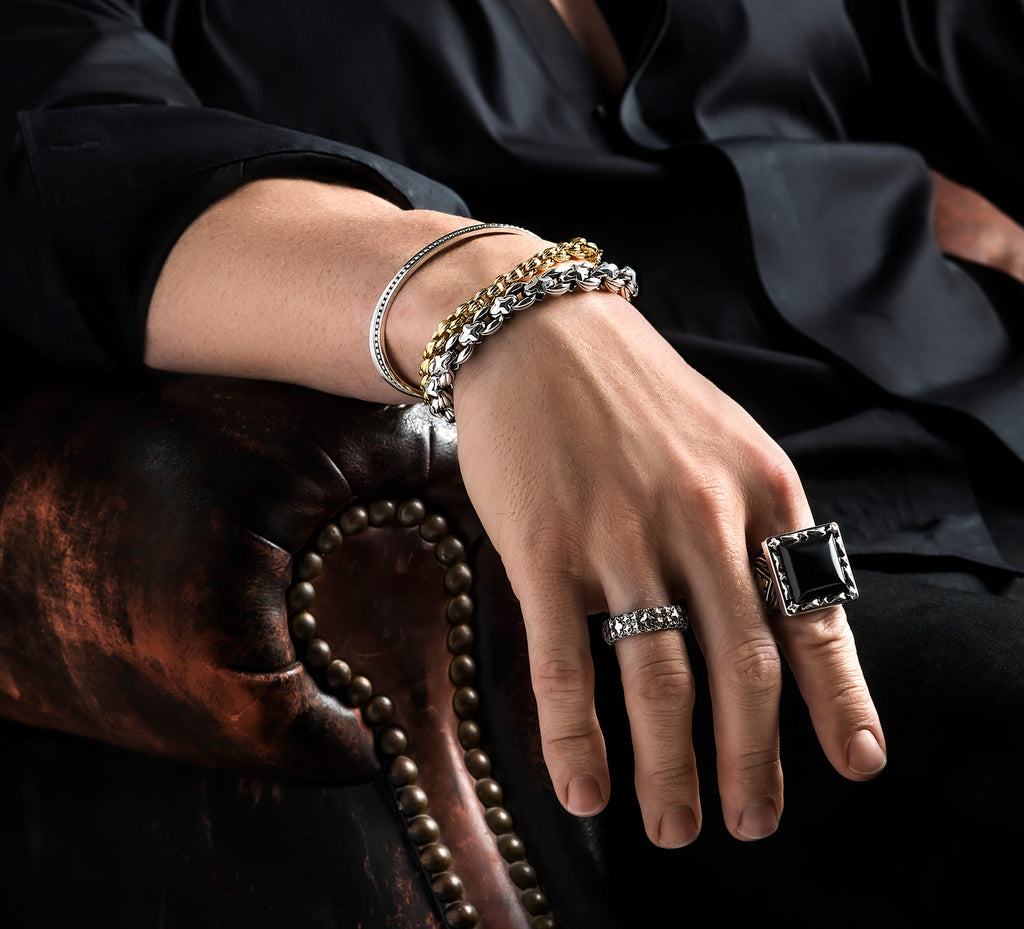 10mm Omni Crown Bracelet<br>Sterling Silver