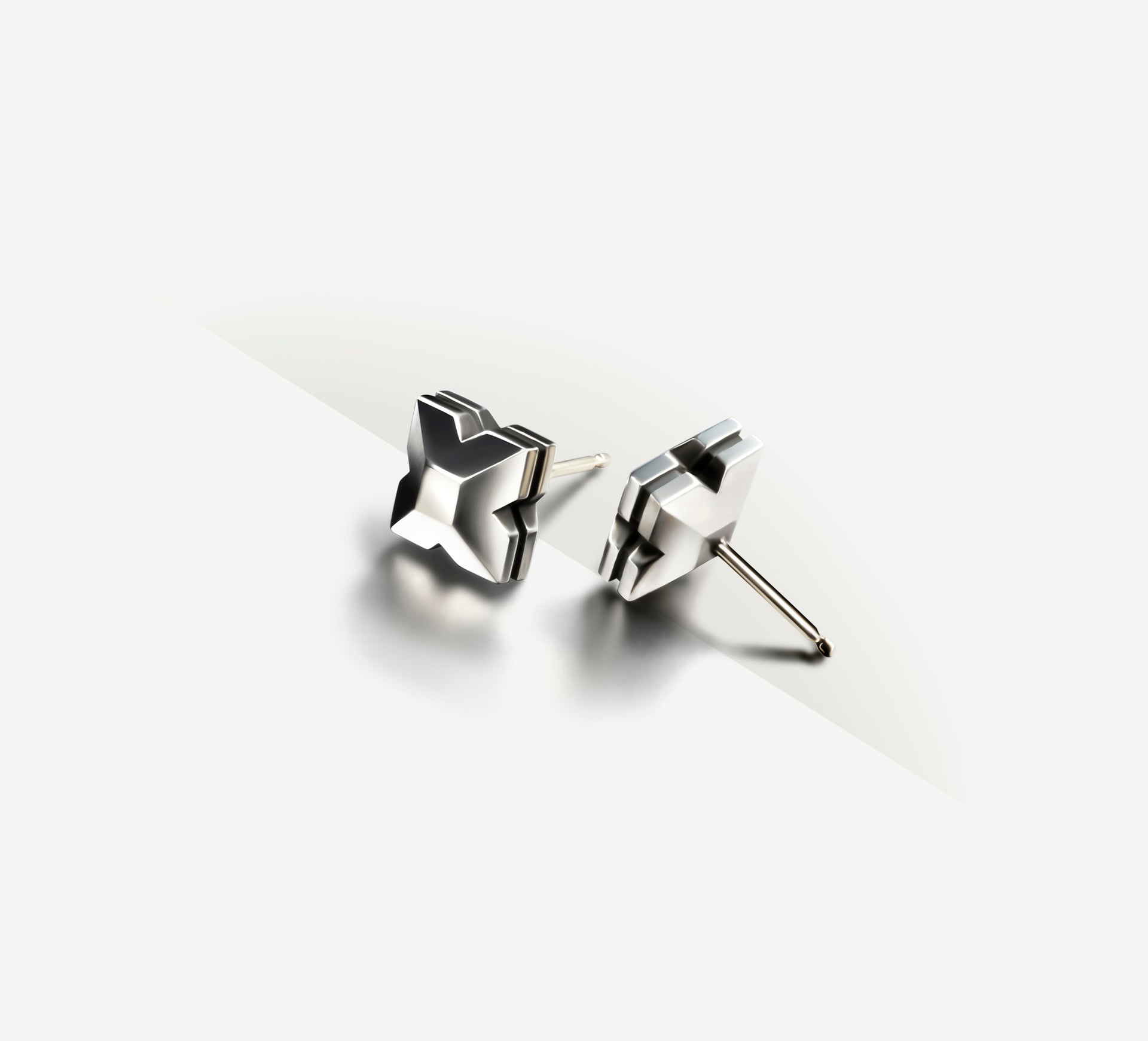 Crown Stud Earrings<br>in Sterling Silver
