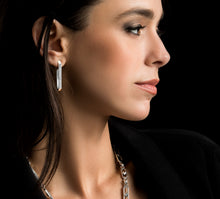 Load image into Gallery viewer, Large Crystal Earrings&lt;br&gt; w/Diamonds
