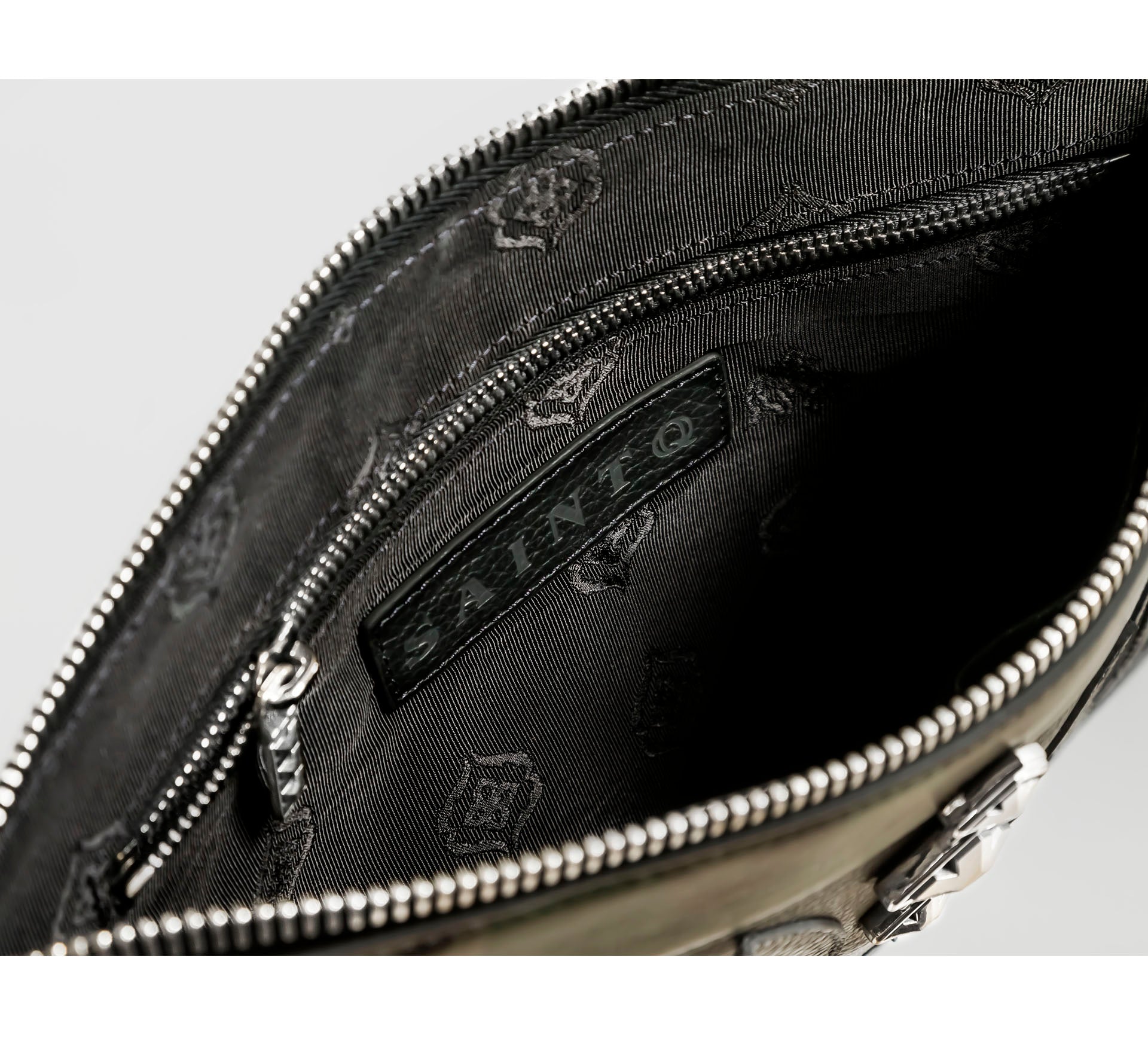 Fire & Ice Black & Camo Clutch<br>w/Tri-Crown Detail