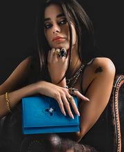 Load image into Gallery viewer, Fire &amp; Ice / Scuba Blue Purse
