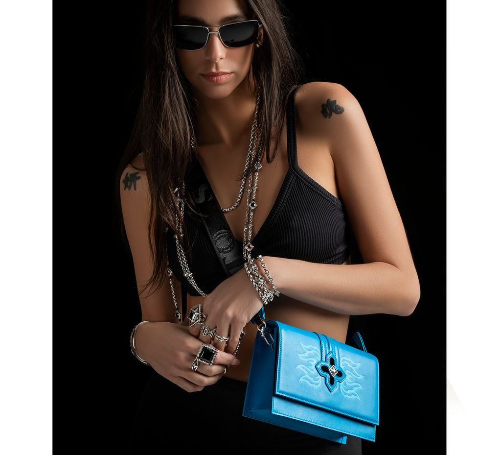Fire & Ice / Scuba Blue Purse