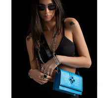 Load image into Gallery viewer, Fire &amp; Ice / Scuba Blue Purse
