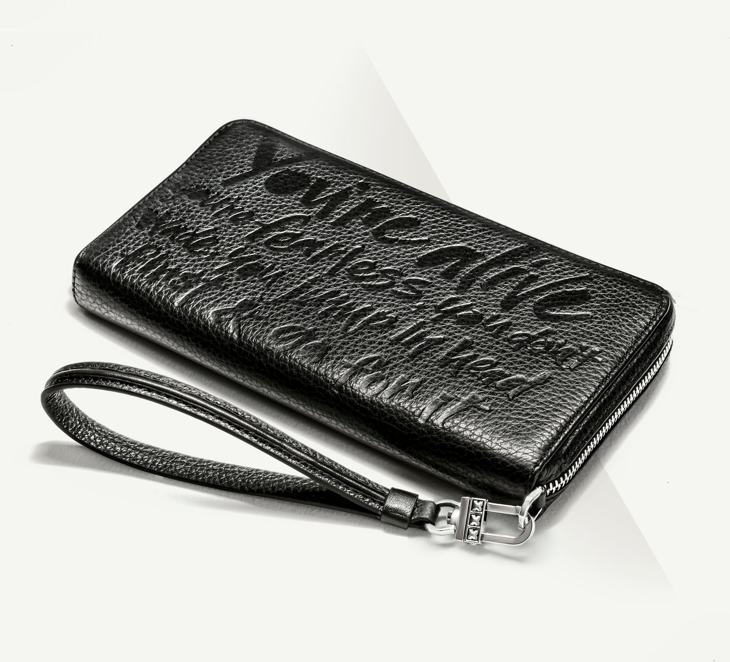 You're Alive Branded Black Leather Wallet