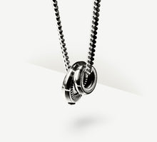 Load image into Gallery viewer, Coin Edge Double Ring Pendant
