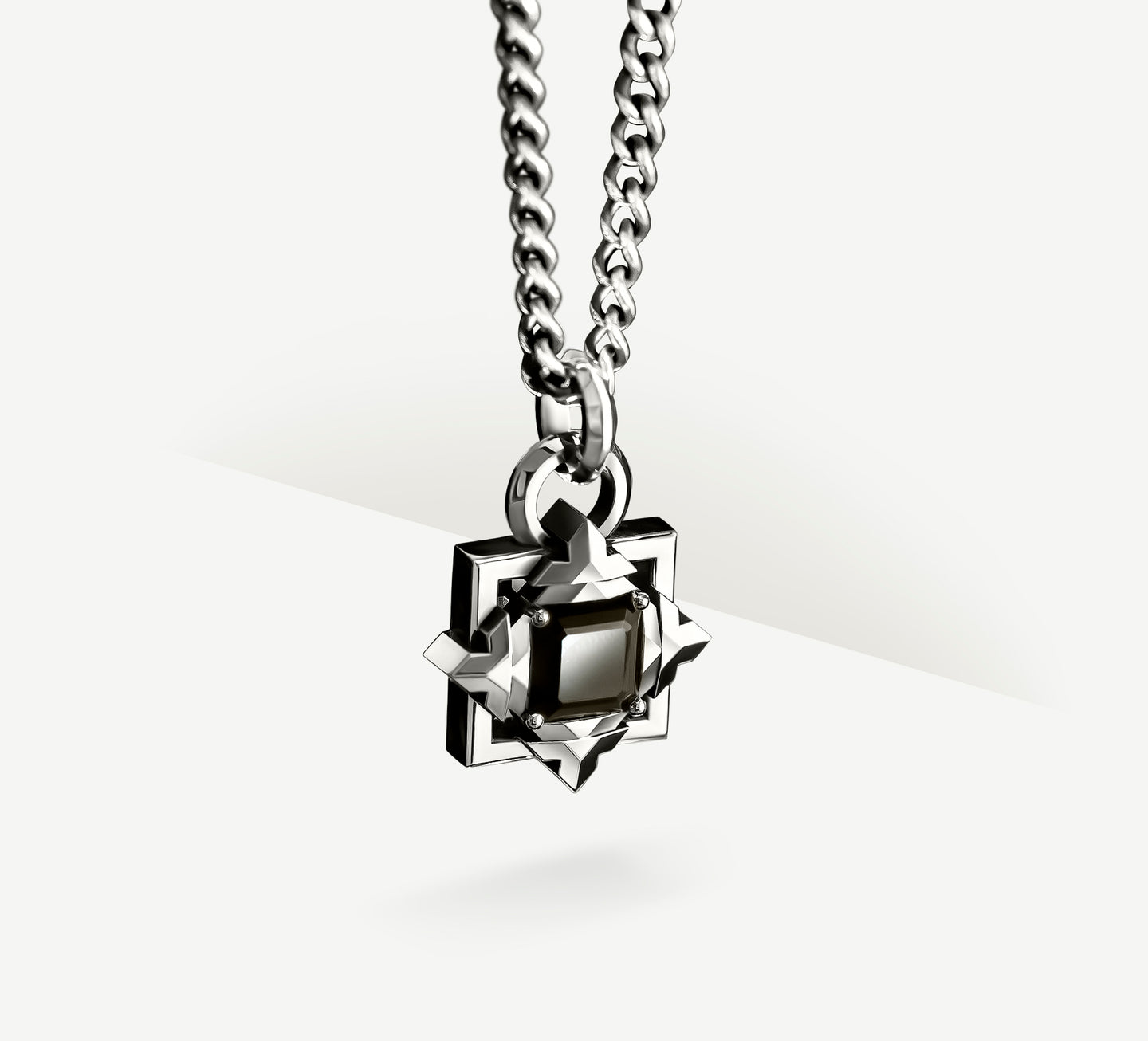 Onyx Snowflake Pendant