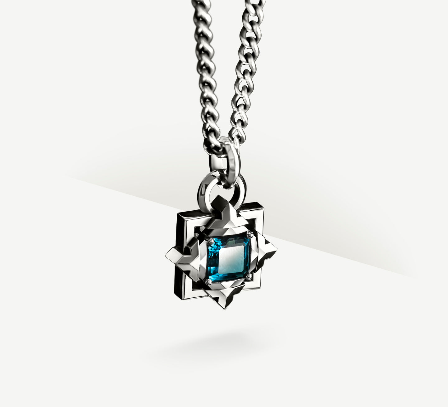 Topaz Snowflake Pendant