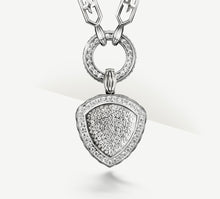 Load image into Gallery viewer, Shield Pendant w/Diamonds
