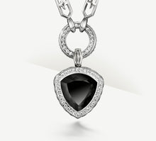 Load image into Gallery viewer, Shield Pendant w/ Black Onyx &amp; Diamonds
