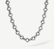 Load image into Gallery viewer, Large Signature Link Choker w/Black Diamond Accents
