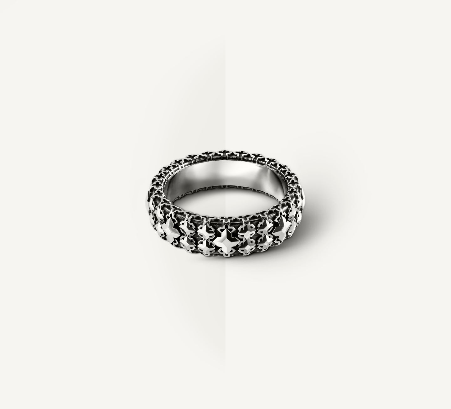 Pattern Stacker Band Ring