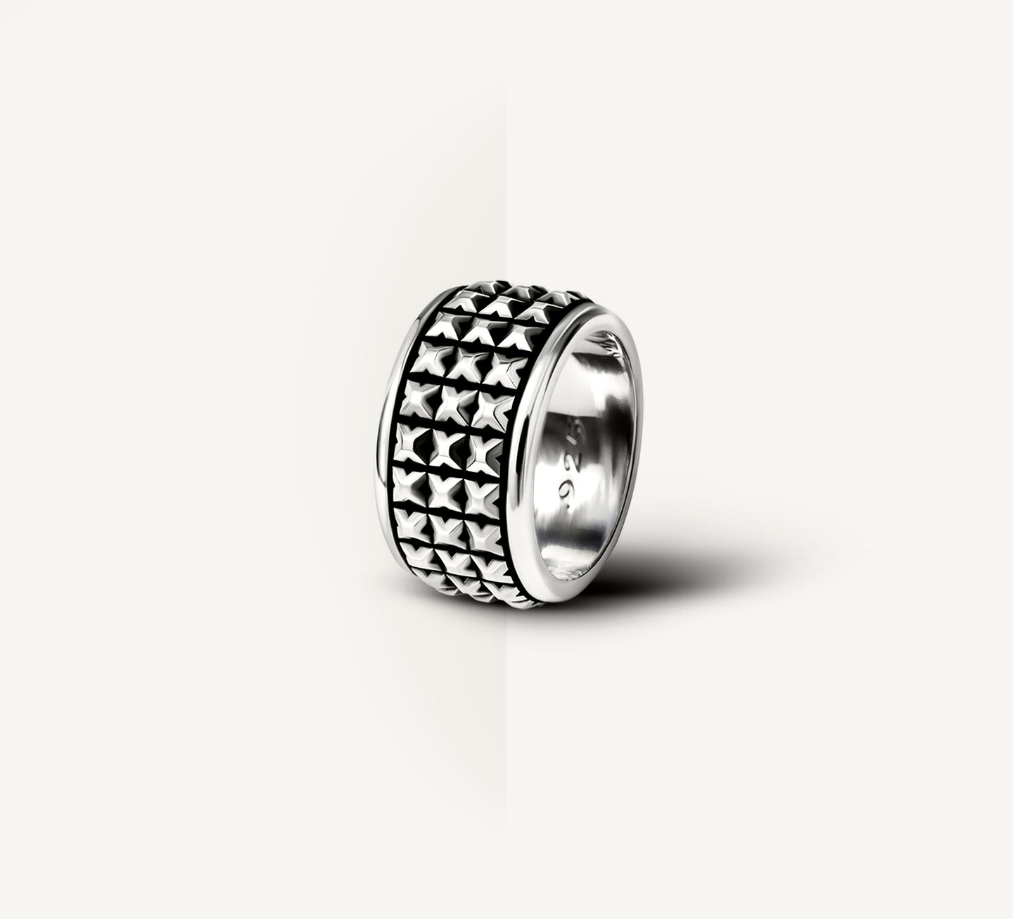 Triple Studded Band Ring