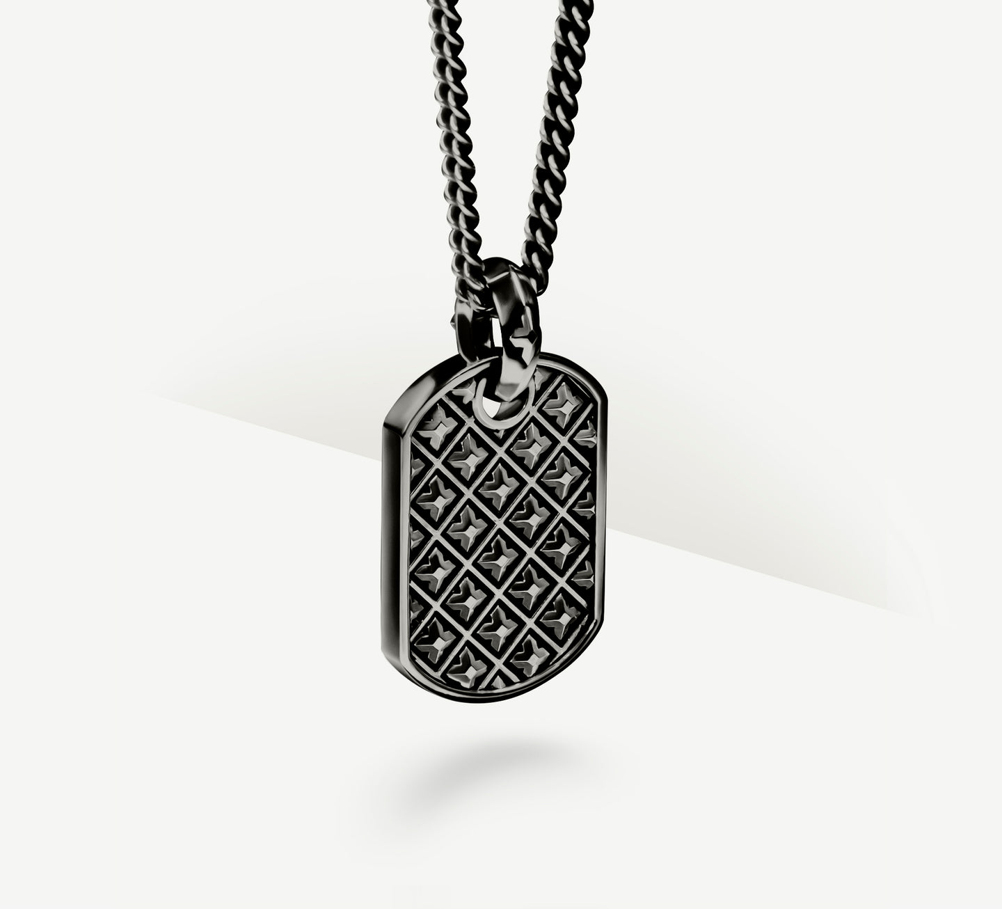 Black Pattern Box Crown Tag