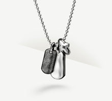 Load image into Gallery viewer, Double Tag &amp; Bail Necklace

